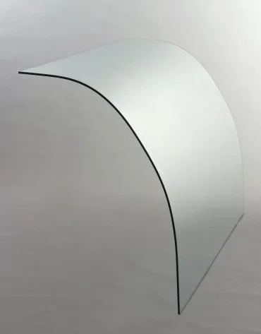 Tempered curved monolithic and glazed glass